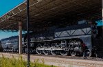 A Union Pacific 4-8-4 on display at Ogden Union Station